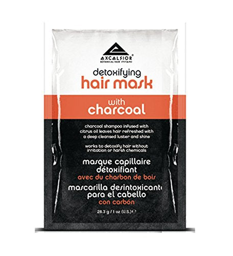 Excelsior Detoxifying Hair Mask with Charcoal Sachet 1 oz. (Pack of 3)