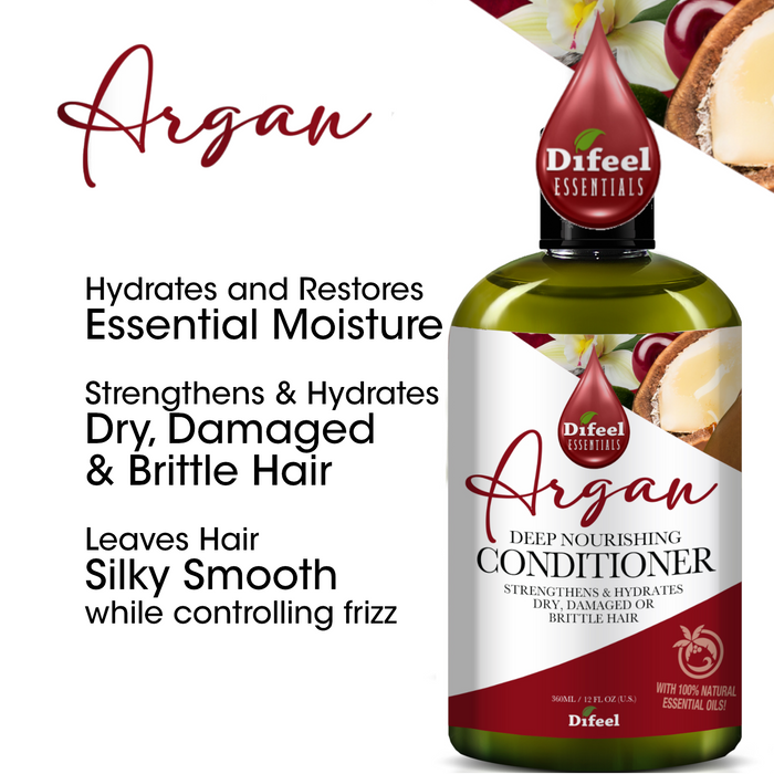 Difeel Essentials Deep Nourishing Argan Conditioner 12 oz.