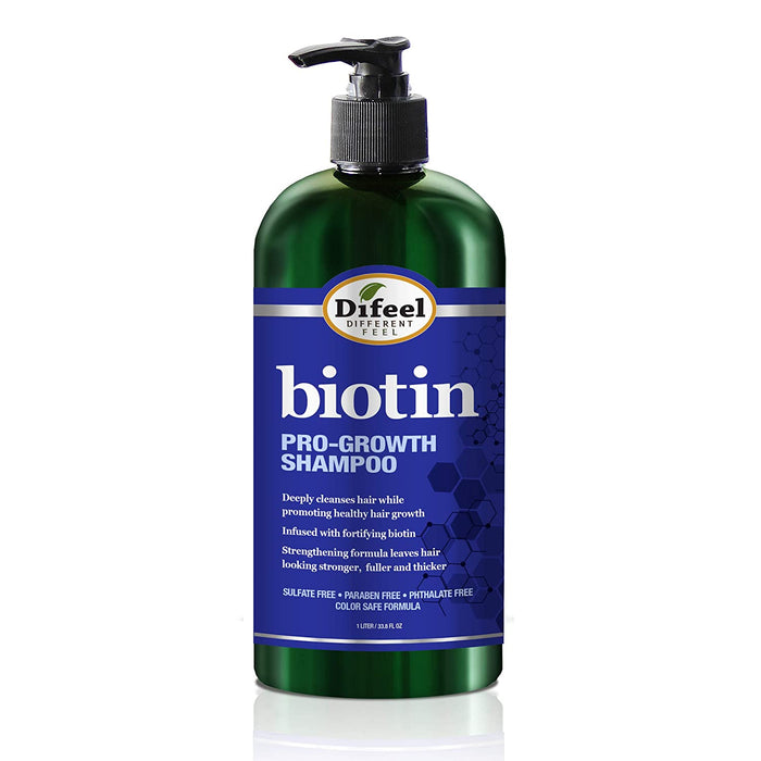 Difeel Biotin Pro-Growth Shampoo and Conditioner LARGE 2-PC Gift Set - Shampoo 33.8 oz.  and Conditioner 33.8 oz.
