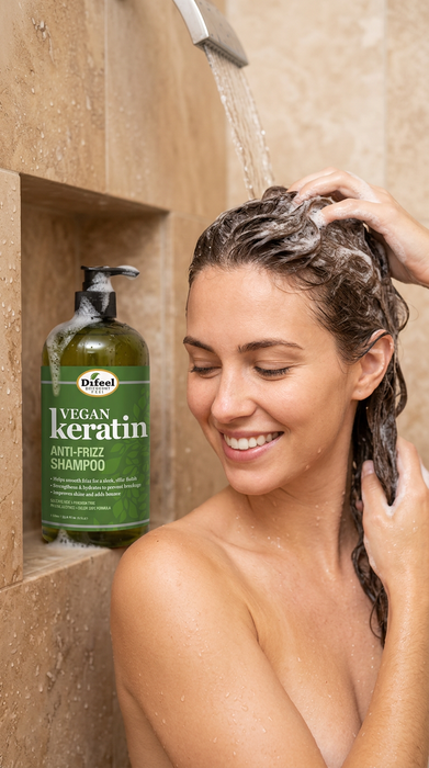 Difeel Vegan Keratin Anti Frizz Shampoo - Travel Size 2.5 oz.