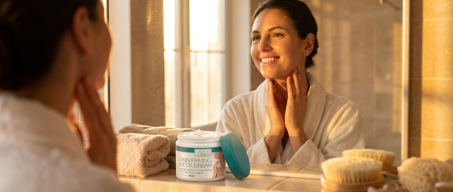 Crepe Be Gone 3-Piece Firming & Ultra Hydrating Body Set – Includes Large 12 oz Body Soufflé, 12 oz Body Repair Treatment, 12 oz Neck Firming Cream