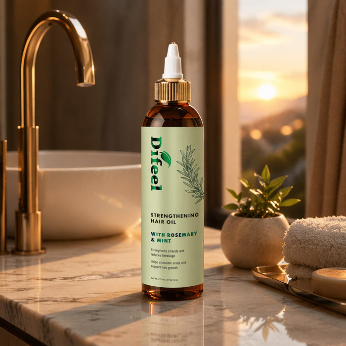 Difeel Signature Strengthening Hair Oil with Rosemary & Mint 8 Ounce