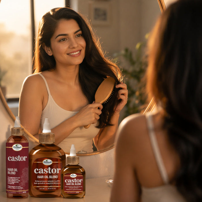 Difeel Castor Hair Oil Blend 8 oz.
