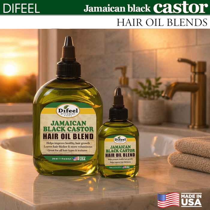 Difeel Jamaican Black Castor Supreme Growth Hair Oil Blend - Travel Size 2.5 oz.