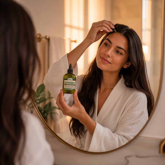 Difeel Mega Care Peppermint Oil Hair Oil Blend 1.4 oz. (PACK OF 2)