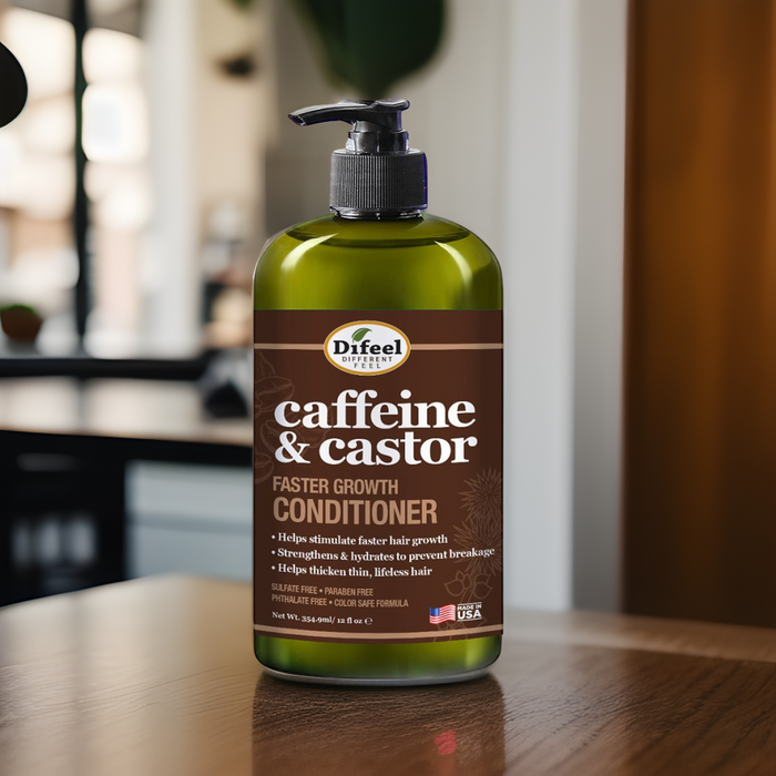 Difeel Caffeine & Castor Conditioner for Faster Hair Growth 12 oz.