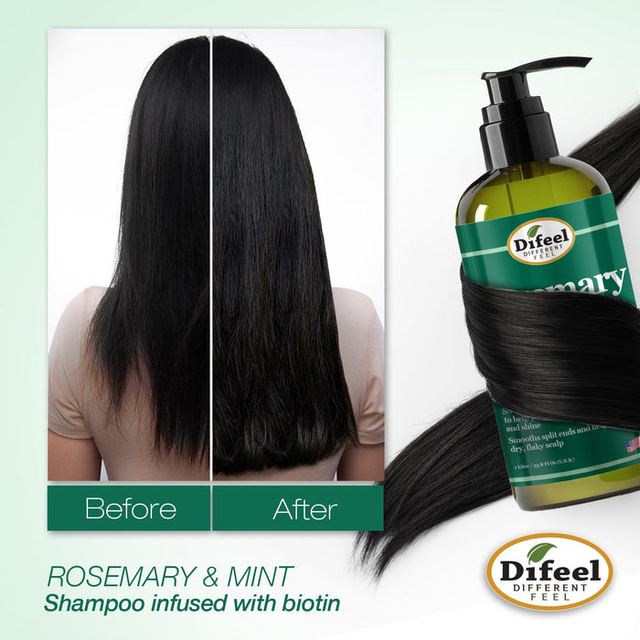 Difeel Elevated Rosemary and Mint Shampoo 12 oz.