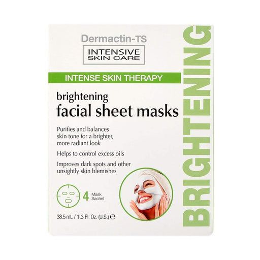 Dermactin 4 Piece Facial Brightening Sheet Mask