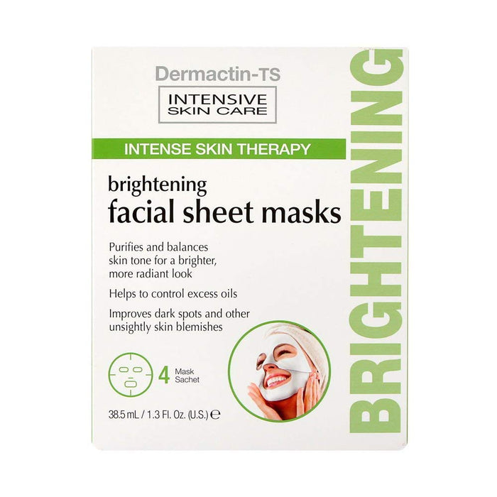 Dermactin-TS 4 Piece Facial Brightening Sheet Mask