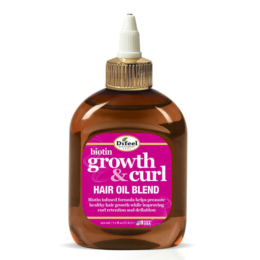 Difeel Biotin Growth and Curl Hair Oil Blend 7.1 oz.