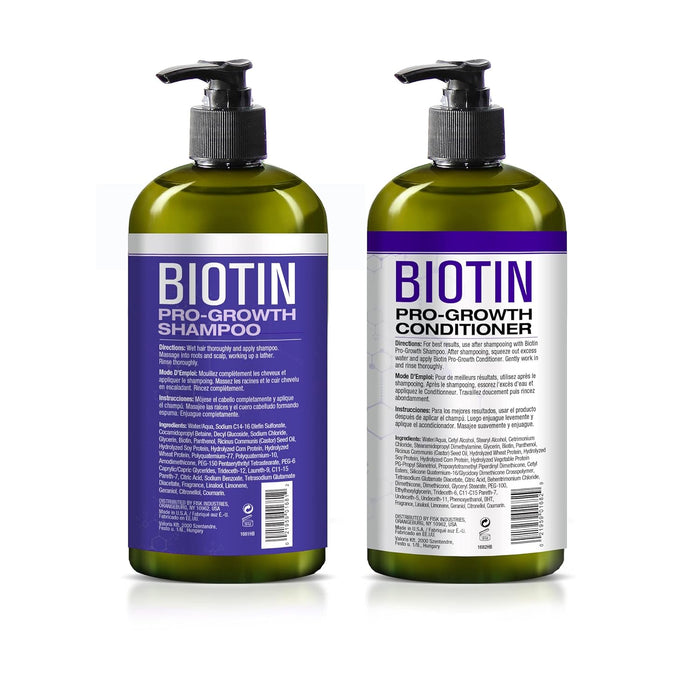 Hair Chemist Biotin Pro-Growth Shampoo & Conditioner Gift Box- Includes 33.8oz Shampoo & 33.8oz Conditioner