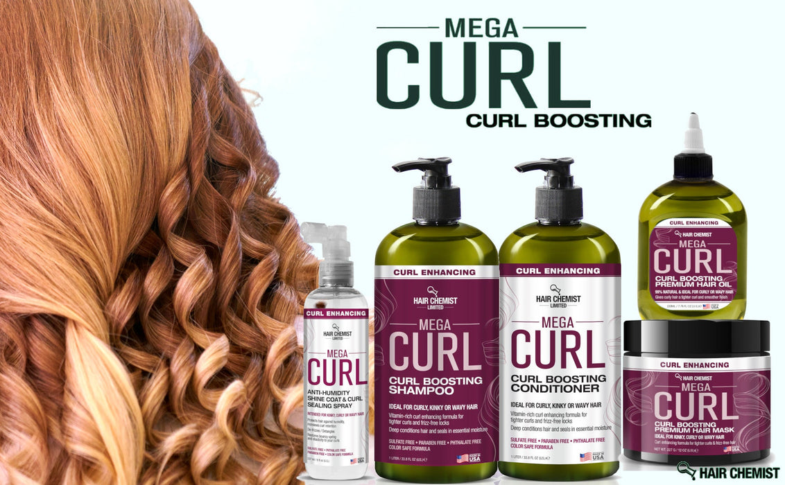 Hair Chemist Mega Curl Boosting Anti-Humidity Shine Coat & Curl Sealing Spray 8 oz.