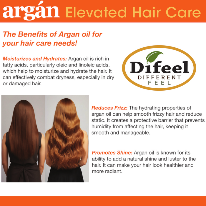 Difeel Elevated Argan Premium Hair Oil 7.1 oz.