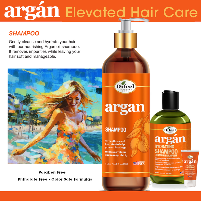 Difeel Elevated Argan Shampoo 33.8 oz.