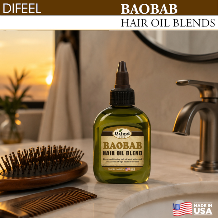 Difeel Baobab Oil Hair Oil Blend 2.5 oz. (PACK OF 2)