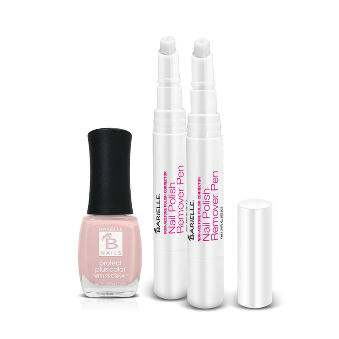 Barielle Acetone Free Nail Polish Remover Pen 2-PACK with Free Cherish Nail Shade