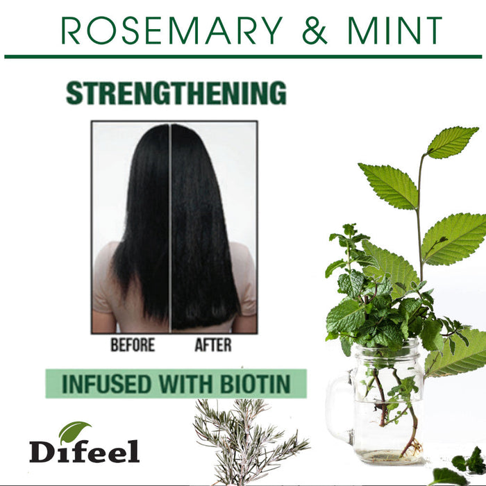 Difeel Rosemary and Mint Elevated Hair Oil with Biotin 8 oz.