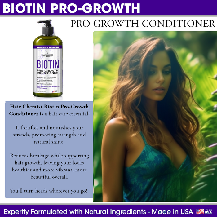 Hair Chemist Biotin Pro-Growth Shampoo & Conditioner Gift Box- Includes 33.8oz Shampoo & 33.8oz Conditioner