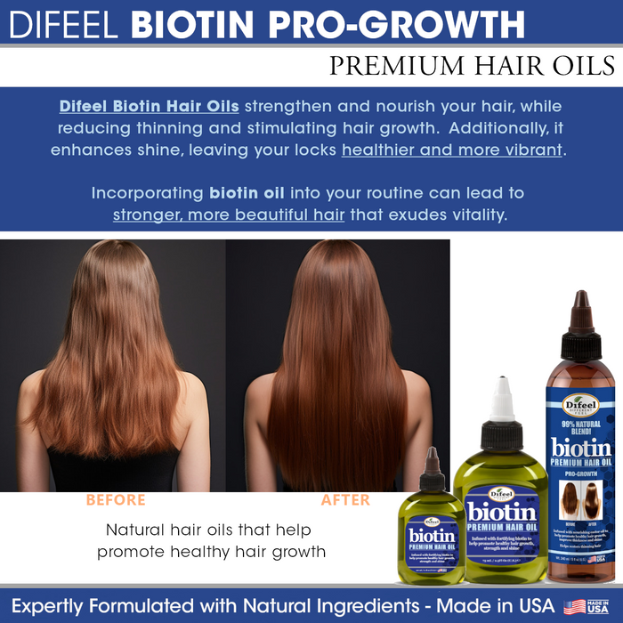 Difeel Biotin Pro Growth Premium Hair Oil 8 oz.