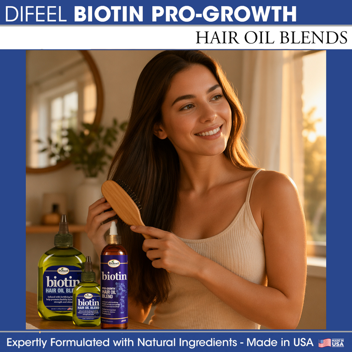 Difeel Biotin Pro-Growth Hair Mask 12 oz. with Biotin Hair Oil Blend 7.1 oz. (2-Piece Set)