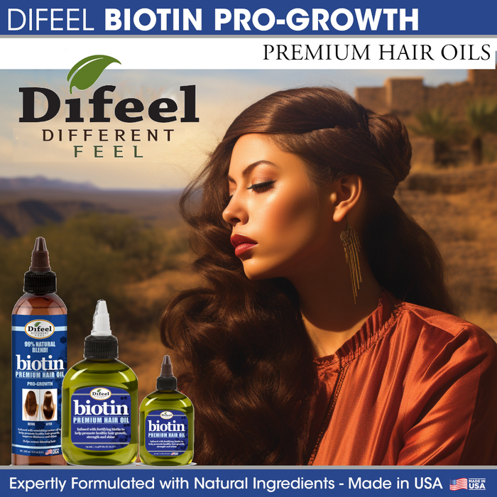 Difeel Biotin Pro Growth Premium Hair Oil 8 oz.