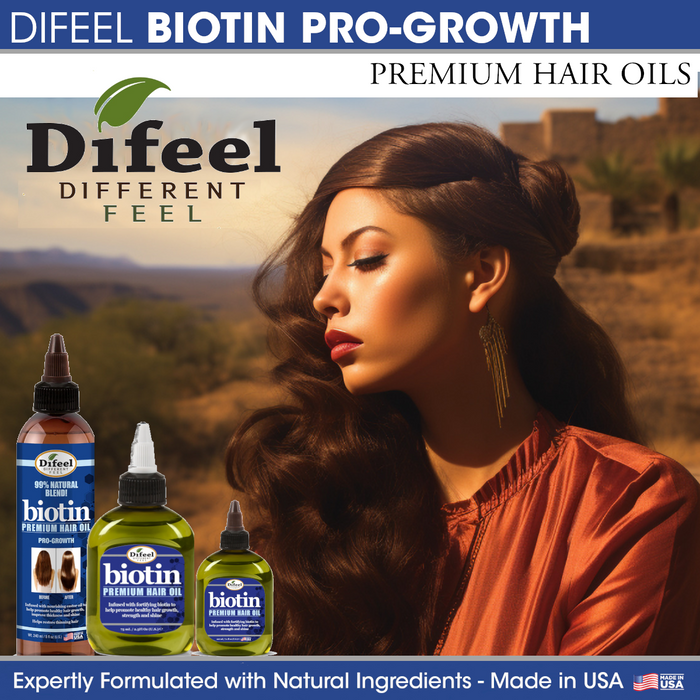Difeel Biotin Premium Hair Oil 7.1 oz. (PACK OF 2)