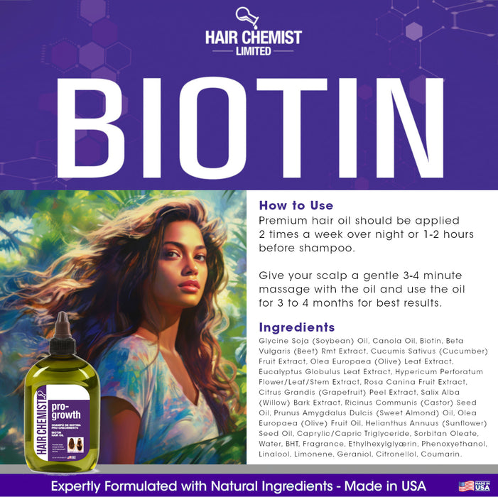 Hair Chemist Solutions Thicken Hair Oil with Biotin 2.5 oz.