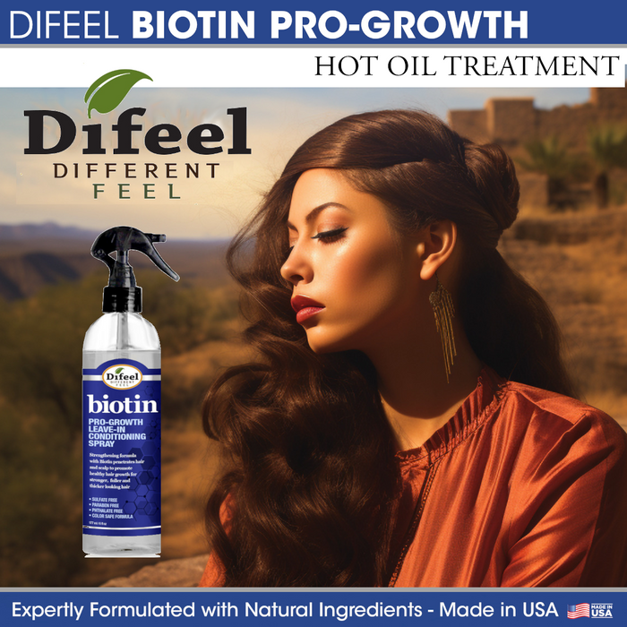 Difeel Biotin Pro-Growth Leave in Conditioning Spray 8 oz.