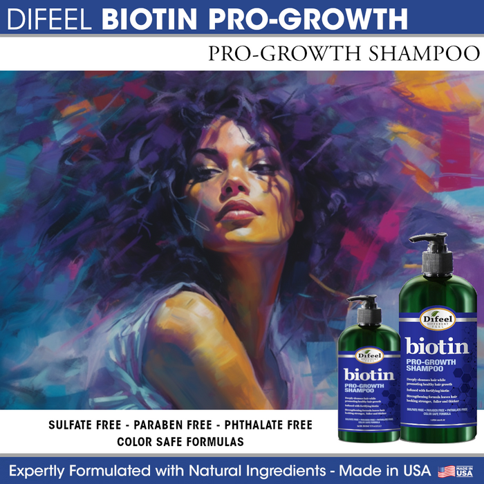 Difeel Elevated Biotin Pro-Growth Shampoo 12 oz.