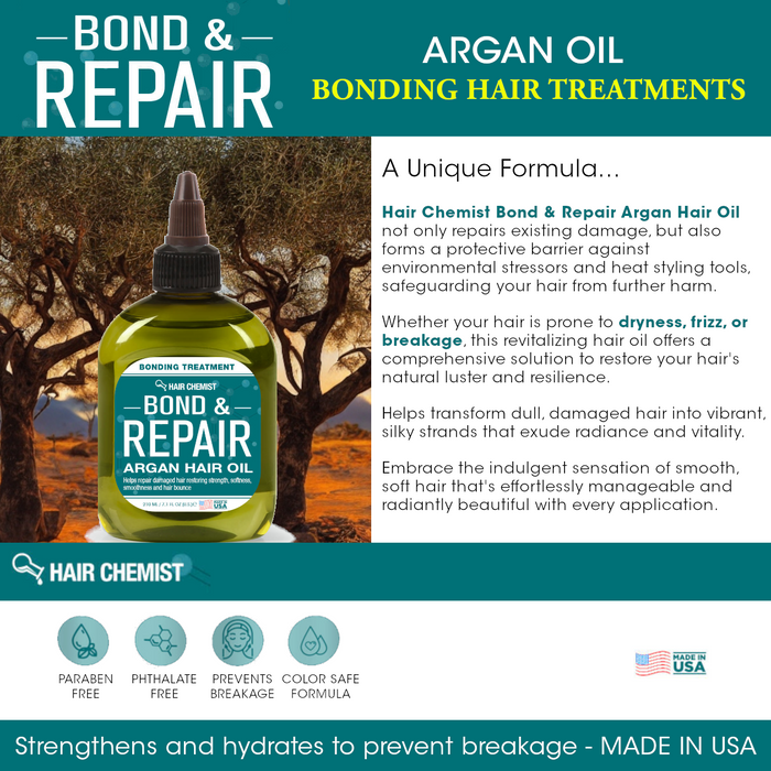 Hair Chemist Bond & Repair Argan Hair Oil 7.1 Ounces