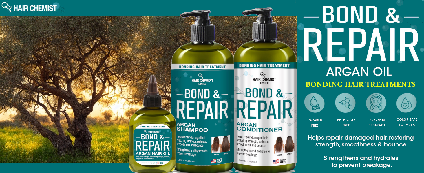 Hair Chemist Bond & Repair Bonding Hair Treatment Argan Shampoo 33.8 oz.