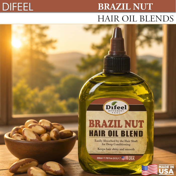 Difeel Brazil Nut Oil Hair Oil Blend 2.5 oz. (PACK OF 2)