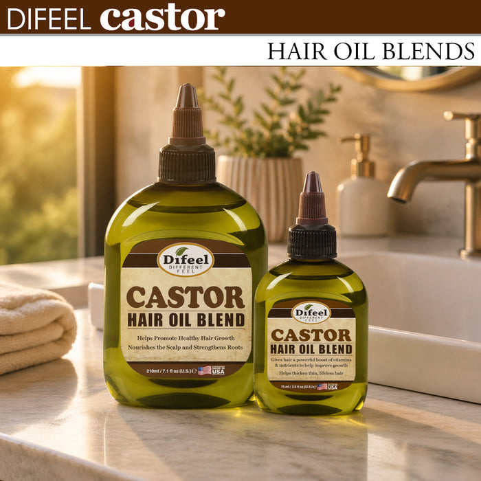 Difeel Classic Castor Hair Oil Blend 7.1 oz. (PACK OF 2)