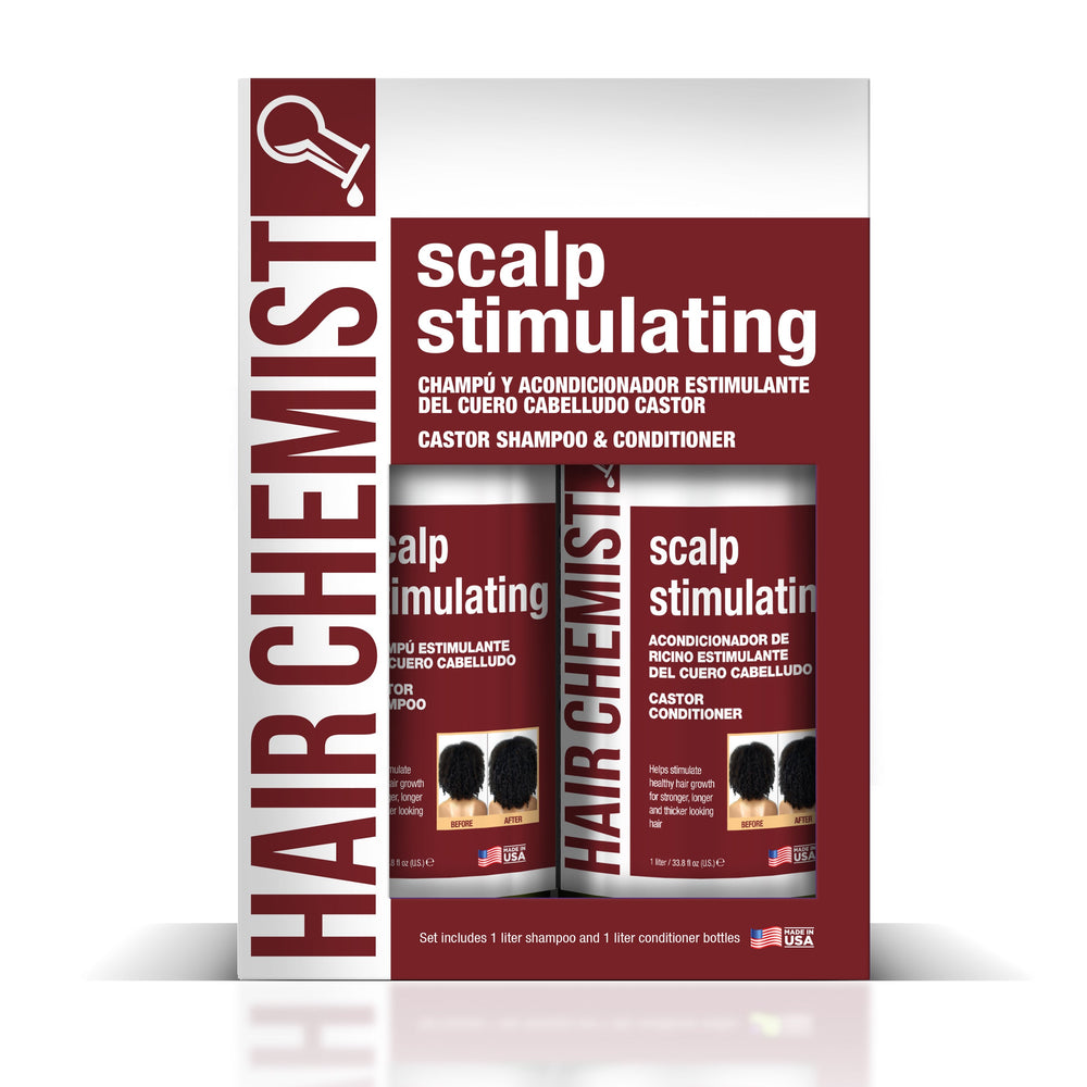 Hair Chemist Scalp Stimulating Castor Oil Shampoo 33.8 oz. & Conditioner 33.8 oz. Set - 2-PC Gift Box