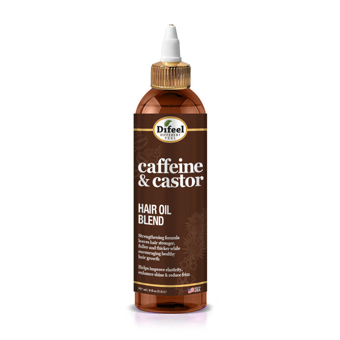 Difeel Caffeine & Castor Hair Oil Blend 8 oz.