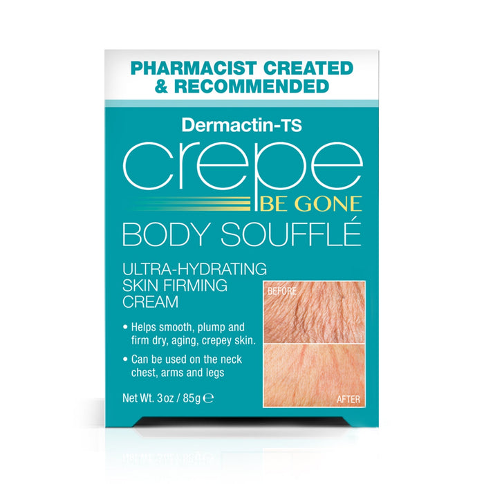 Dermactin Crepe Be Gone 3-Piece Kit - Crepe Be Gone Body Souffle 3oz, Body Polish 6oz and Neck Cream 3oz.