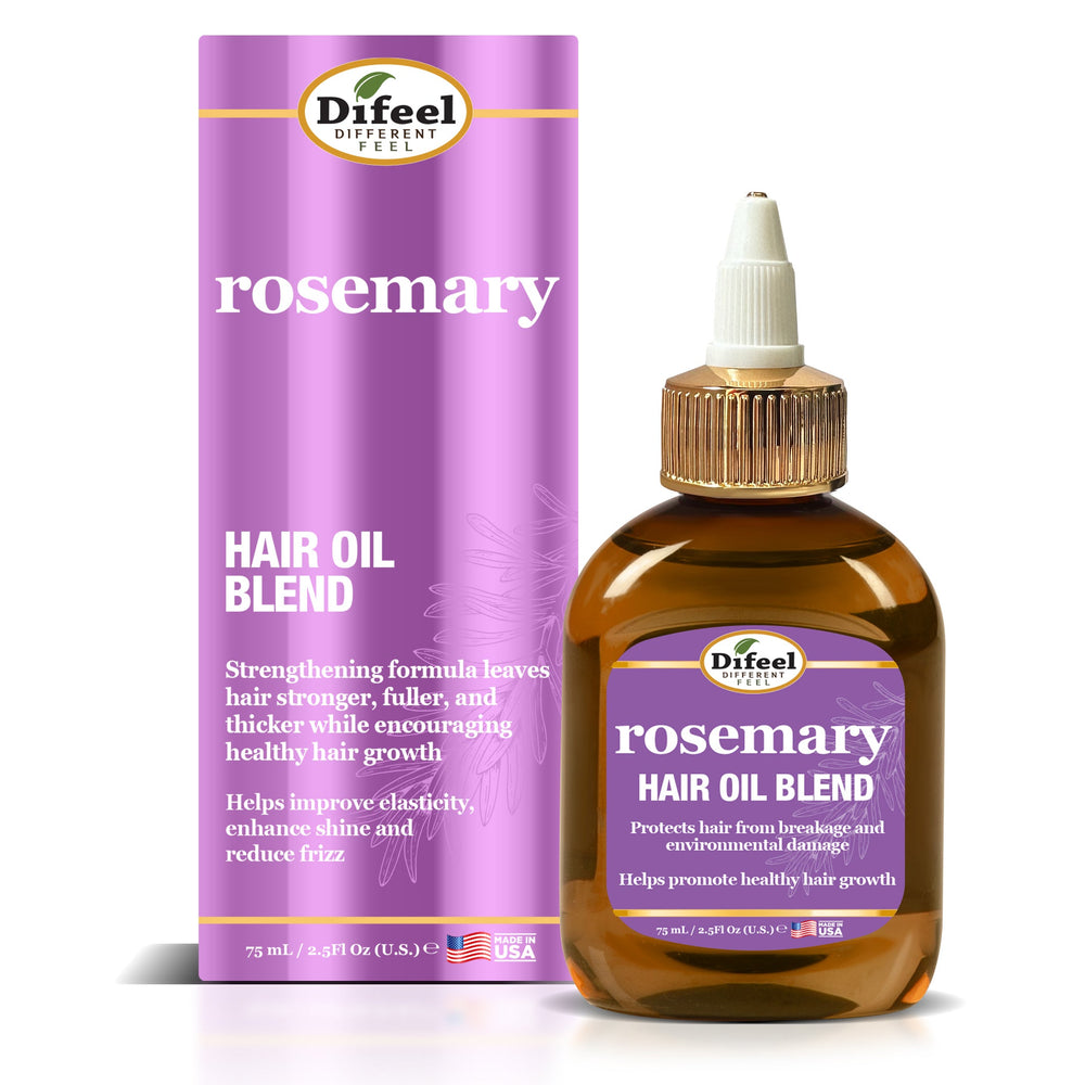 Difeel Rosemary Hair Oil Blend 2.5 Ounces (Travel Size)