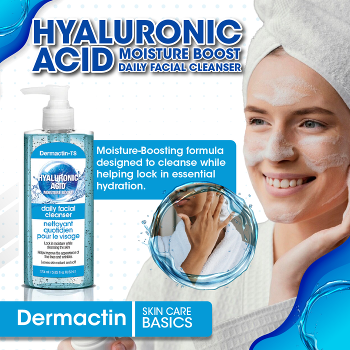 Dermactin Hyaluronic Acid Daily Facial Cleanser 5.85 oz.