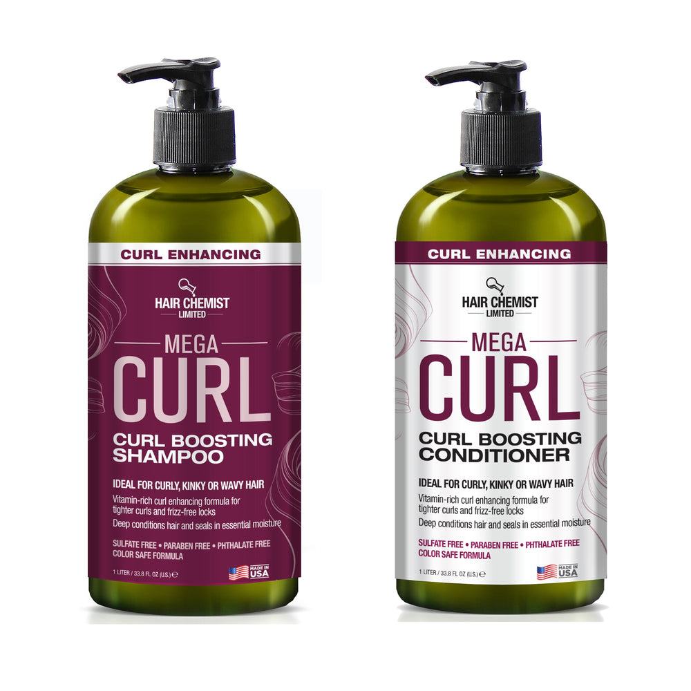 Hair Chemist Mega Curl Boosting Shampoo and Conditioner 33.8 oz 2-PC Set