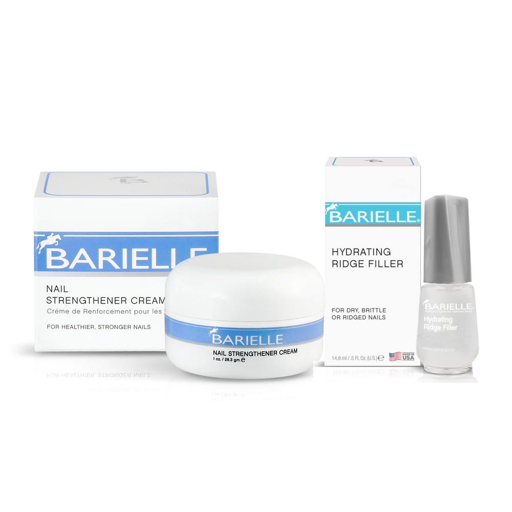 Barielle Nail Strengthener 1oz & Hydrating Ridge Filler Base Coat Combo