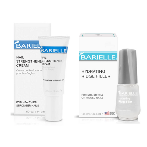 Barielle Nail Strengthener .5oz (Travel Size) & Hydrating Ridge Filler Base Coat Combo