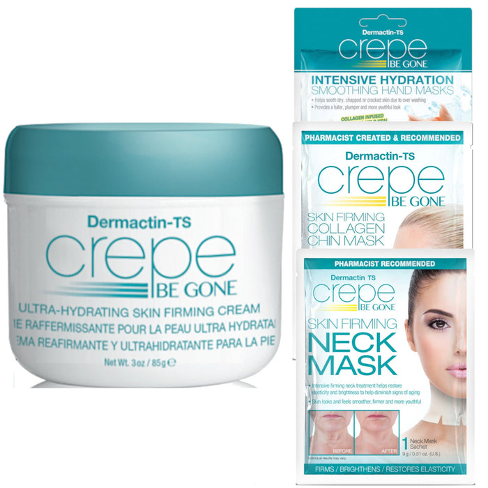 Dermactin Crepe Be Gone Body Souffle 3 oz. and Skin Mask Collection, 4-PC Set