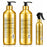 Hair Chemist 24K Gold Gloss Shampoo 33.8oz, Conditioner 33.8oz & Heat Protection Hair Mist 8oz – 3-Piece Shine & Protection System