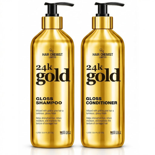 Hair Chemist 24K Gold Shampoo & Conditioner 16.9 Ounce 2-PC Set