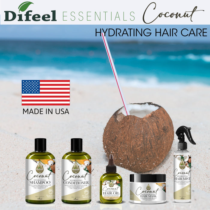 Difeel Essentials Hydrating Coconut - Shampoo 12 oz.