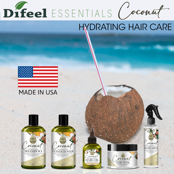 Difeel Premium Natural Hair Oil - Coconut Oil 7.1 oz.