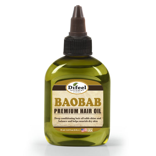 Difeel Premium Natural Hair Oil - Baobab Oil 2.5 oz.