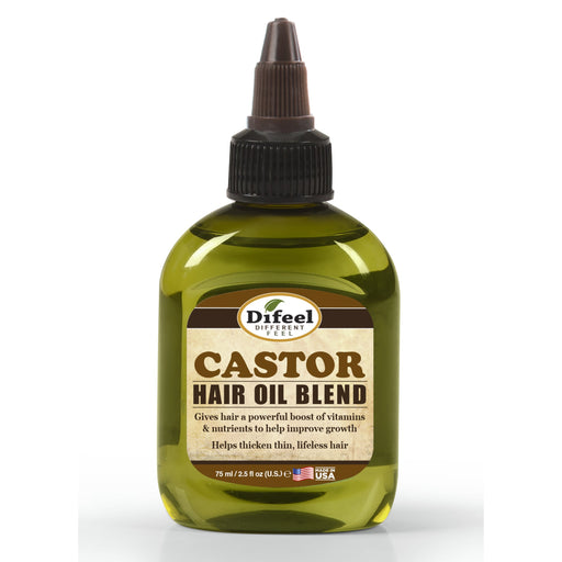 Difeel Classic Castor Hair Oil Blend - Travel Size 2.5 oz.