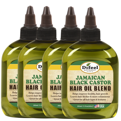 Difeel Jamaican Black Castor Hair Oil Blend 7.1 oz. (PACK OF 4)