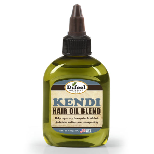 Difeel Kendi Hair Oil Blend for Damaged Hair - Travel Size 2.5 oz. (PACK OF 2)